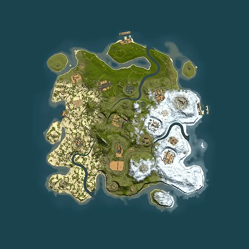Rust map seed 528828693, 3500x3500m top-down preview