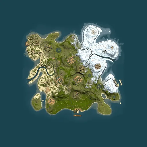 Rust map seed 868549587, 3000x3000m top-down preview