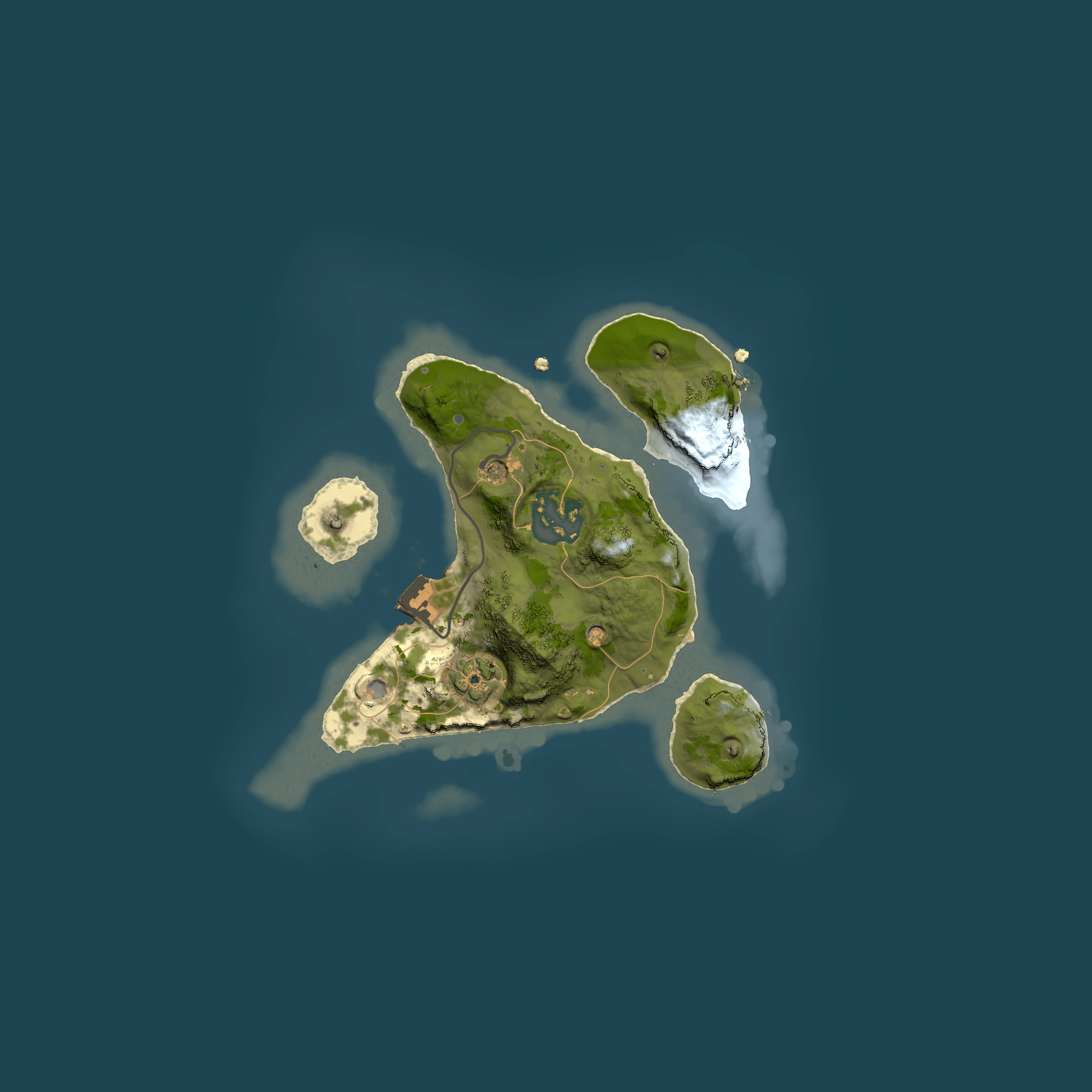 Full top-down render of Rust map seed 22930645, 2000x2000m