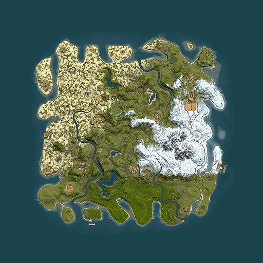 Rust map seed 1890636535, 5000x5000m top-down preview