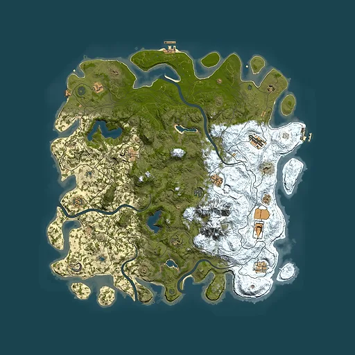 Rust map seed 1957240497, 5000x5000m top-down preview