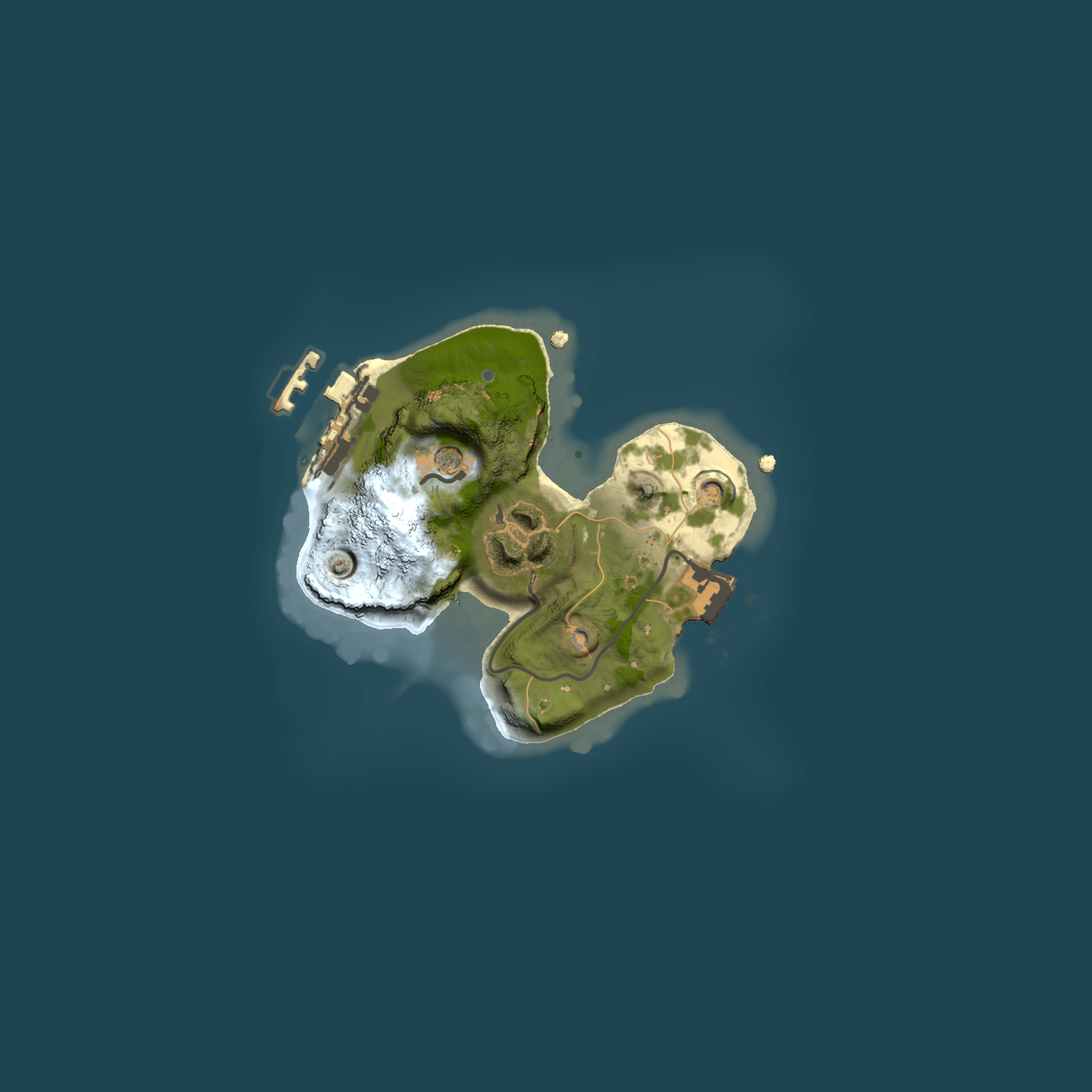 Full top-down render of Rust map seed 1398168943, 1500x1500m