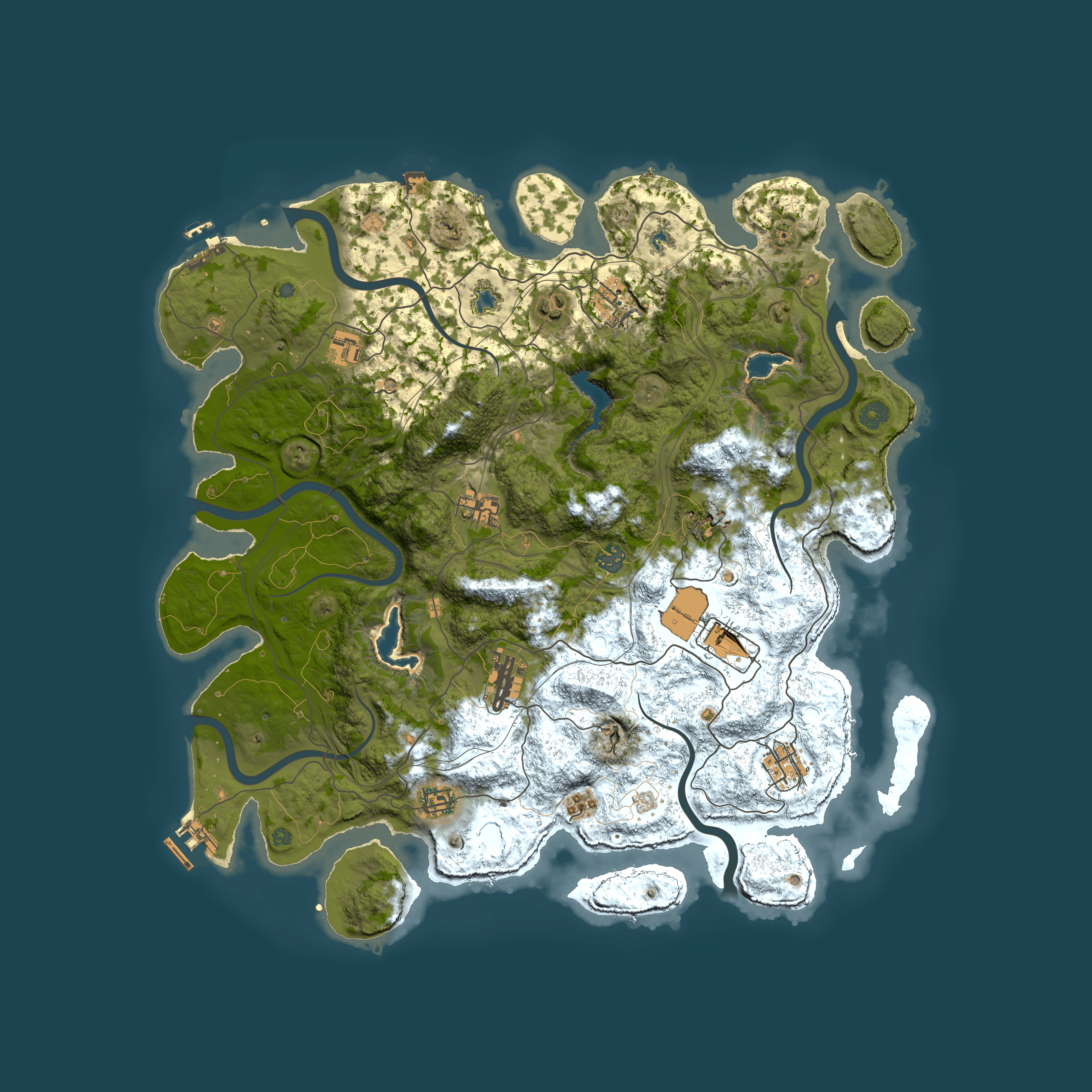 Full top-down render of Rust map seed 492682142, 4500x4500m
