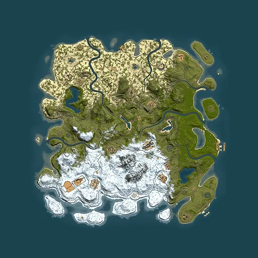 Rust map seed 1972649673, 5000x5000m top-down preview