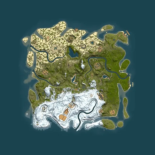 Rust map seed 1974620409, 4500x4500m top-down preview