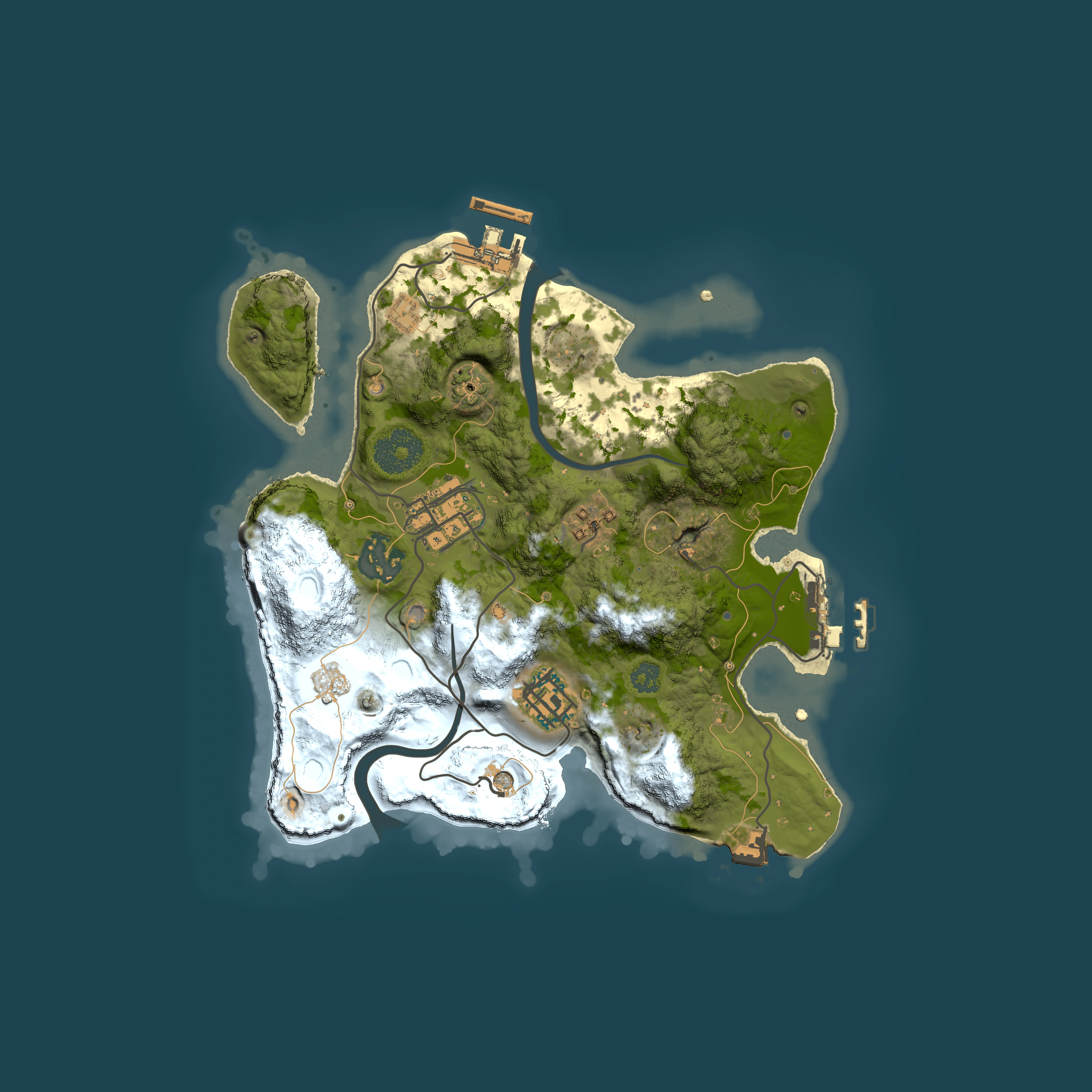 Full top-down render of Rust map seed 503868084, 2500x2500m