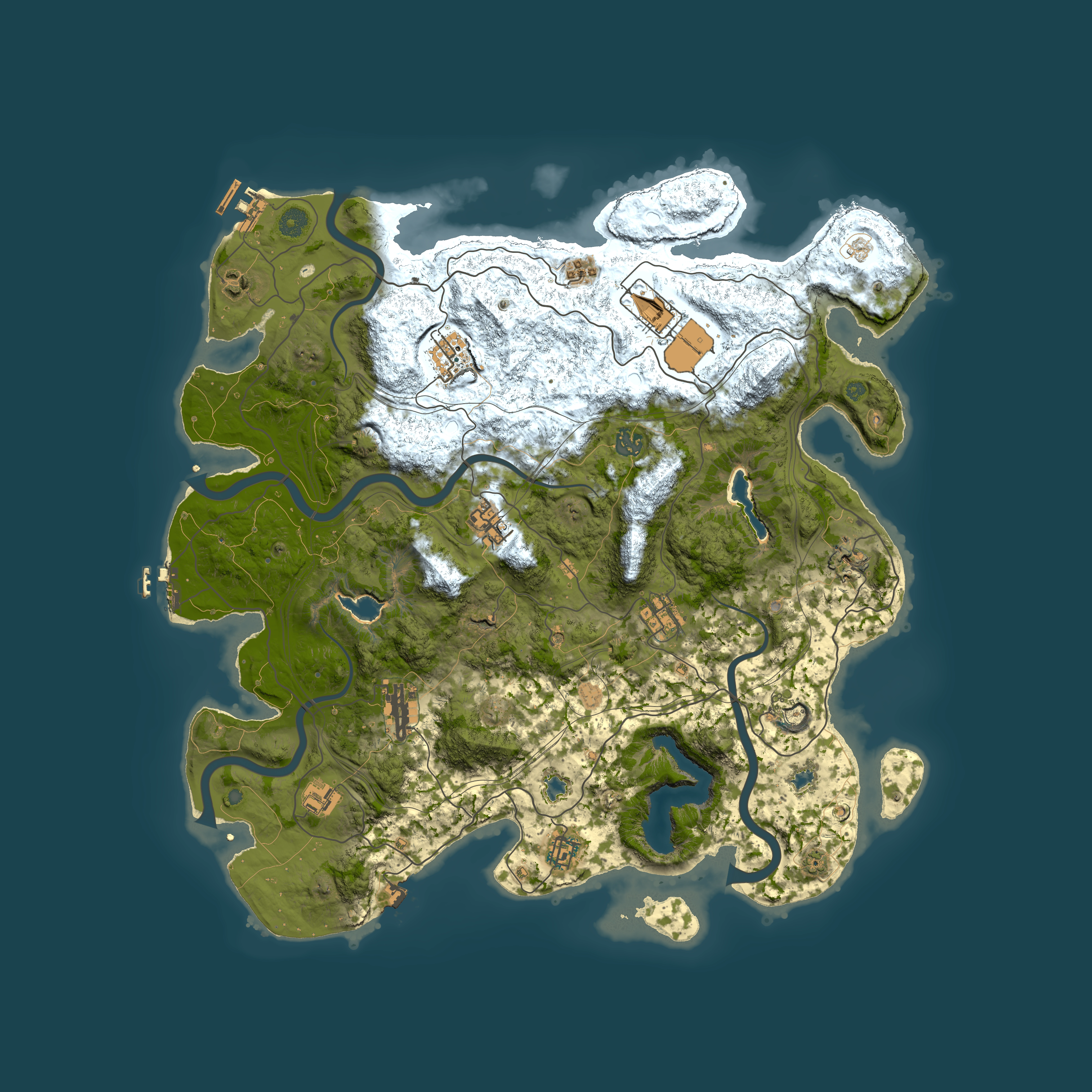Full top-down render of Rust map seed 1036302012, 4500x4500m