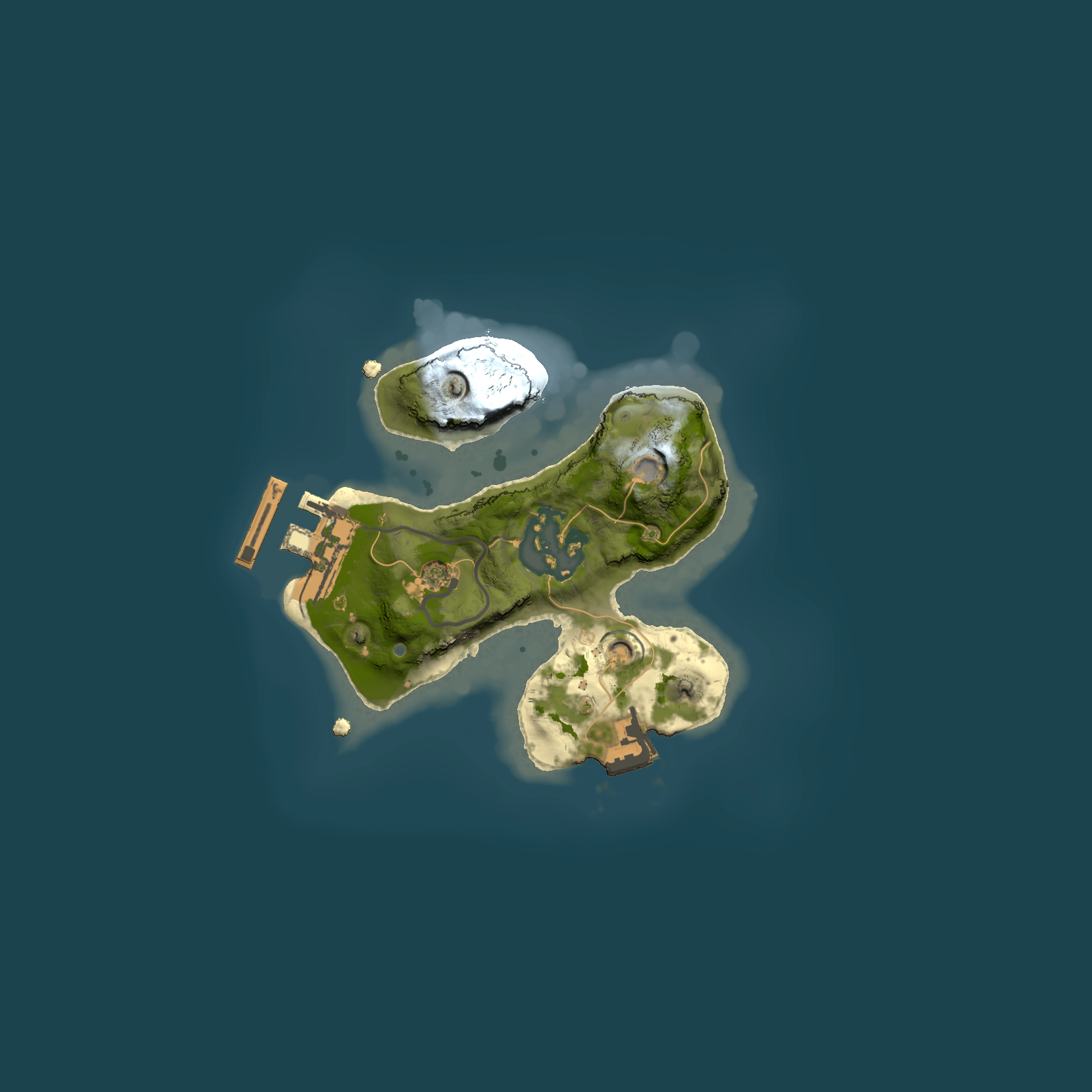 Full top-down render of Rust map seed 1813926244, 1500x1500m