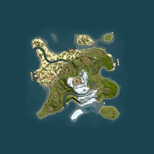 Rust map seed 811436741, 2500x2500m top-down preview