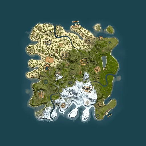 Rust map seed 502791667, 3500x3500m top-down preview