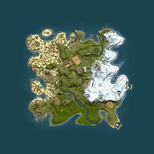 Rust map seed 330219015, 3500x3500m top-down preview
