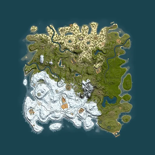 Rust map seed 1767966245, 5000x5000m top-down preview