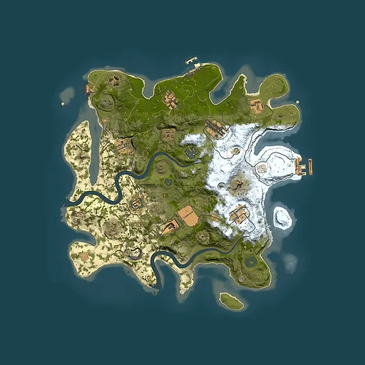 Rust map seed 340159806, 3500x3500m top-down preview