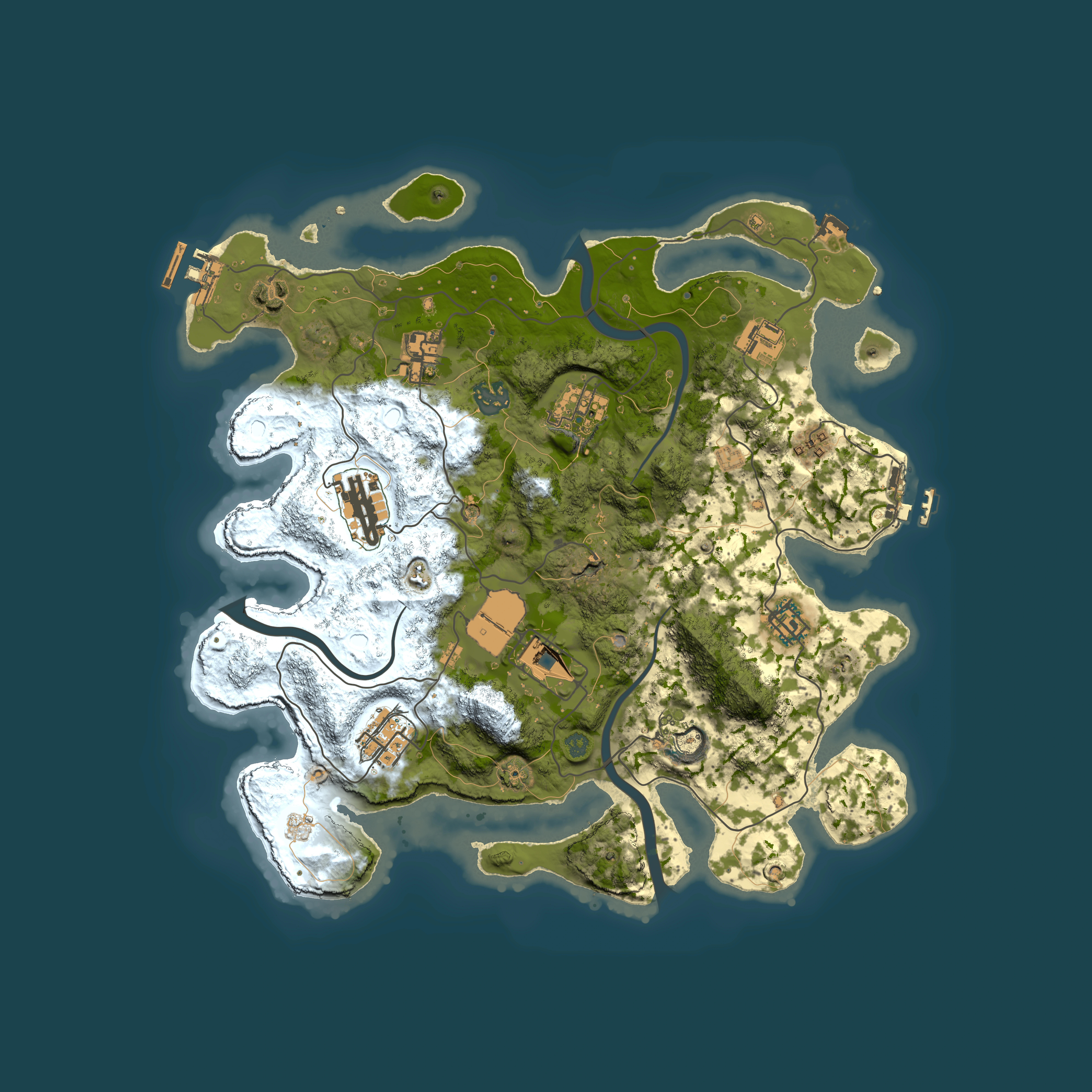 Full top-down render of Rust map seed 856270687, 3500x3500m