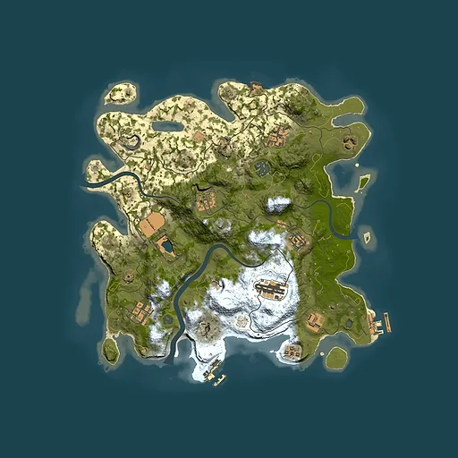 Rust map seed 1019051491, 3500x3500m top-down preview