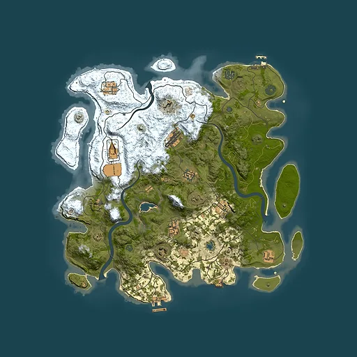 Rust map seed 261418505, 4000x4000m top-down preview