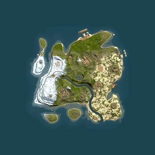 Rust map seed 727122433, 2500x2500m top-down preview