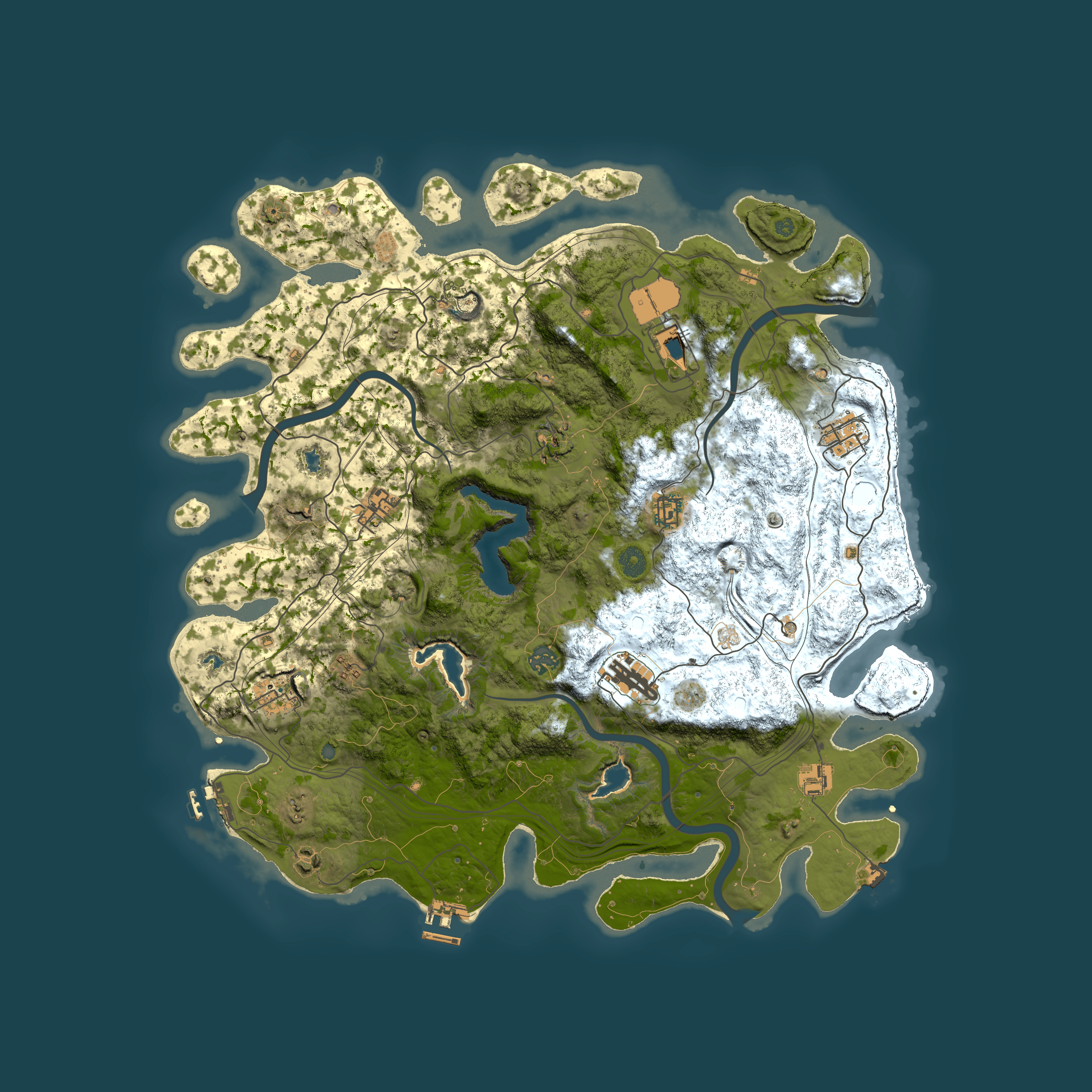 Full top-down render of Rust map seed 723720924, 4500x4500m