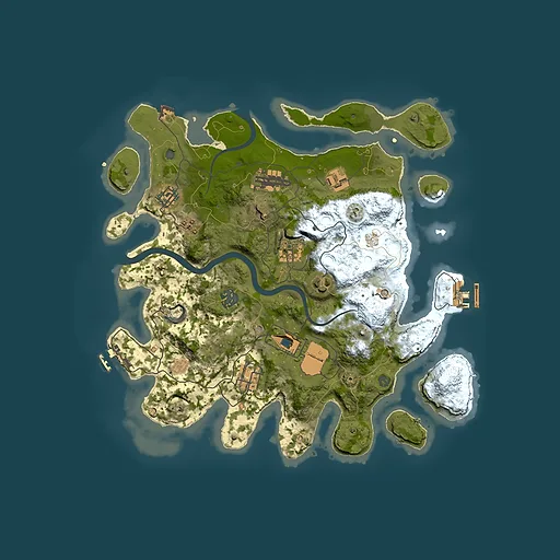 Rust map seed 1905881567, 3500x3500m top-down preview