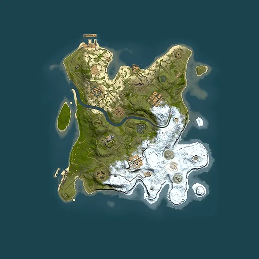 Rust map seed 1229494032, 3000x3000m top-down preview