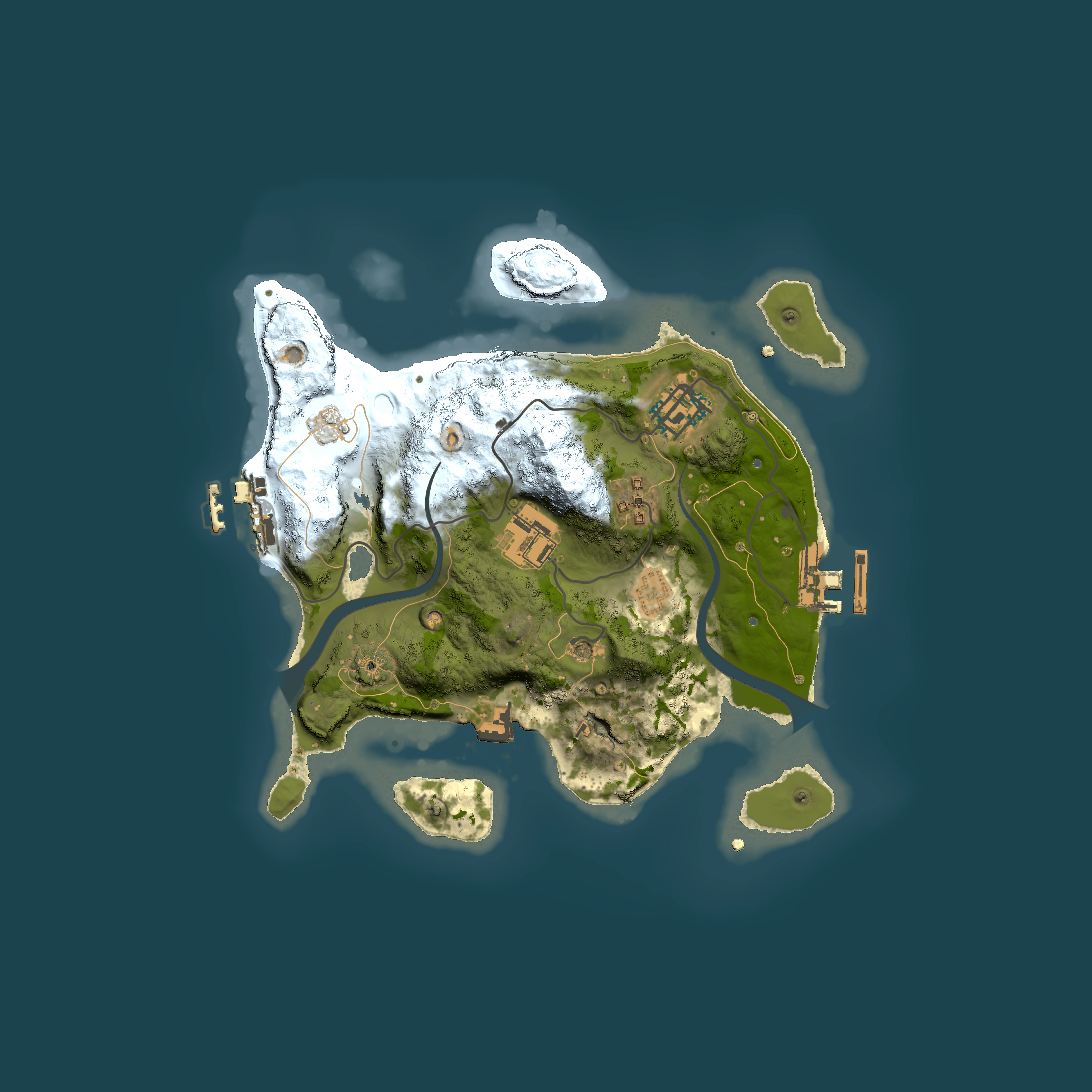 Full top-down render of Rust map seed 303139331, 2500x2500m
