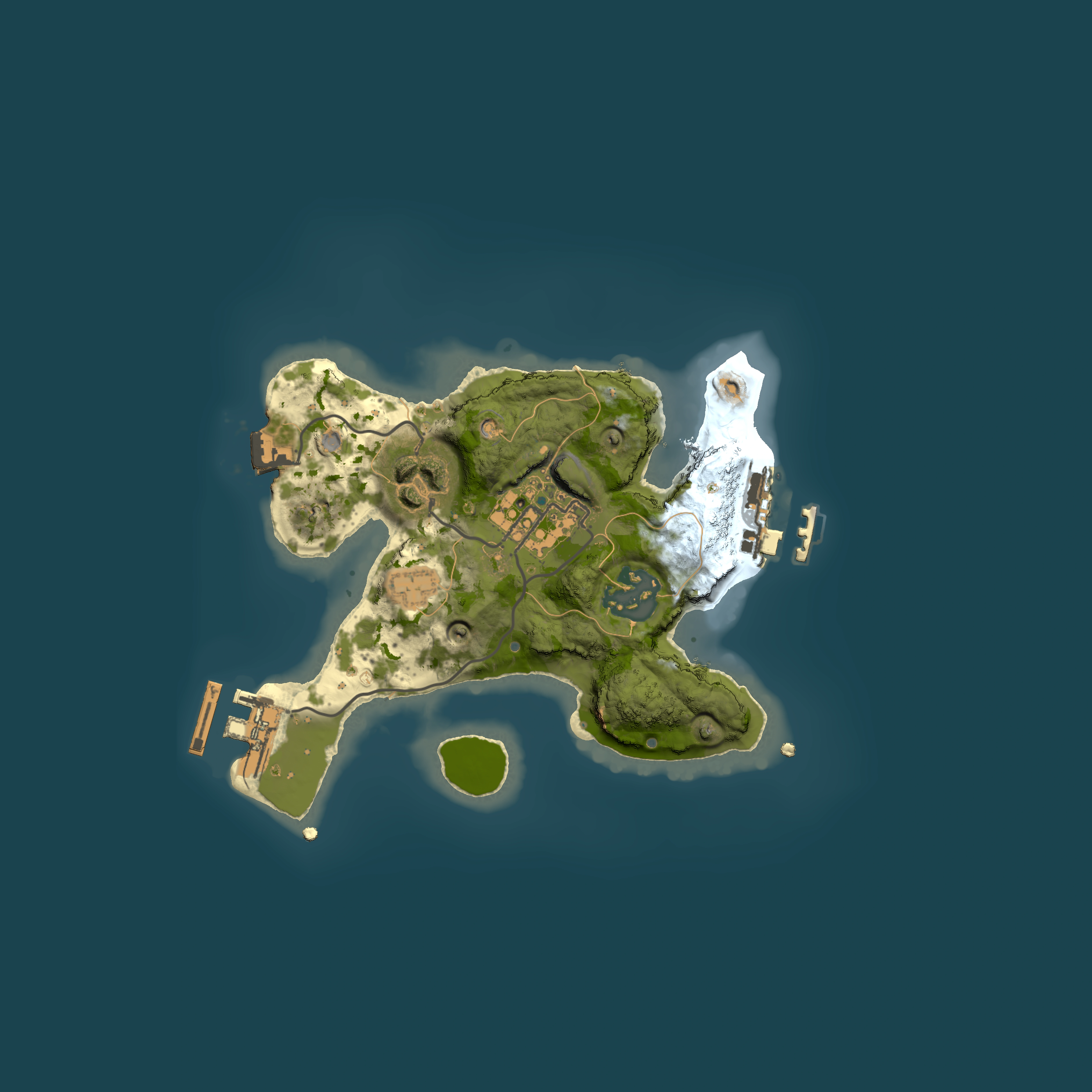 Full top-down render of Rust map seed 1597906526, 2000x2000m