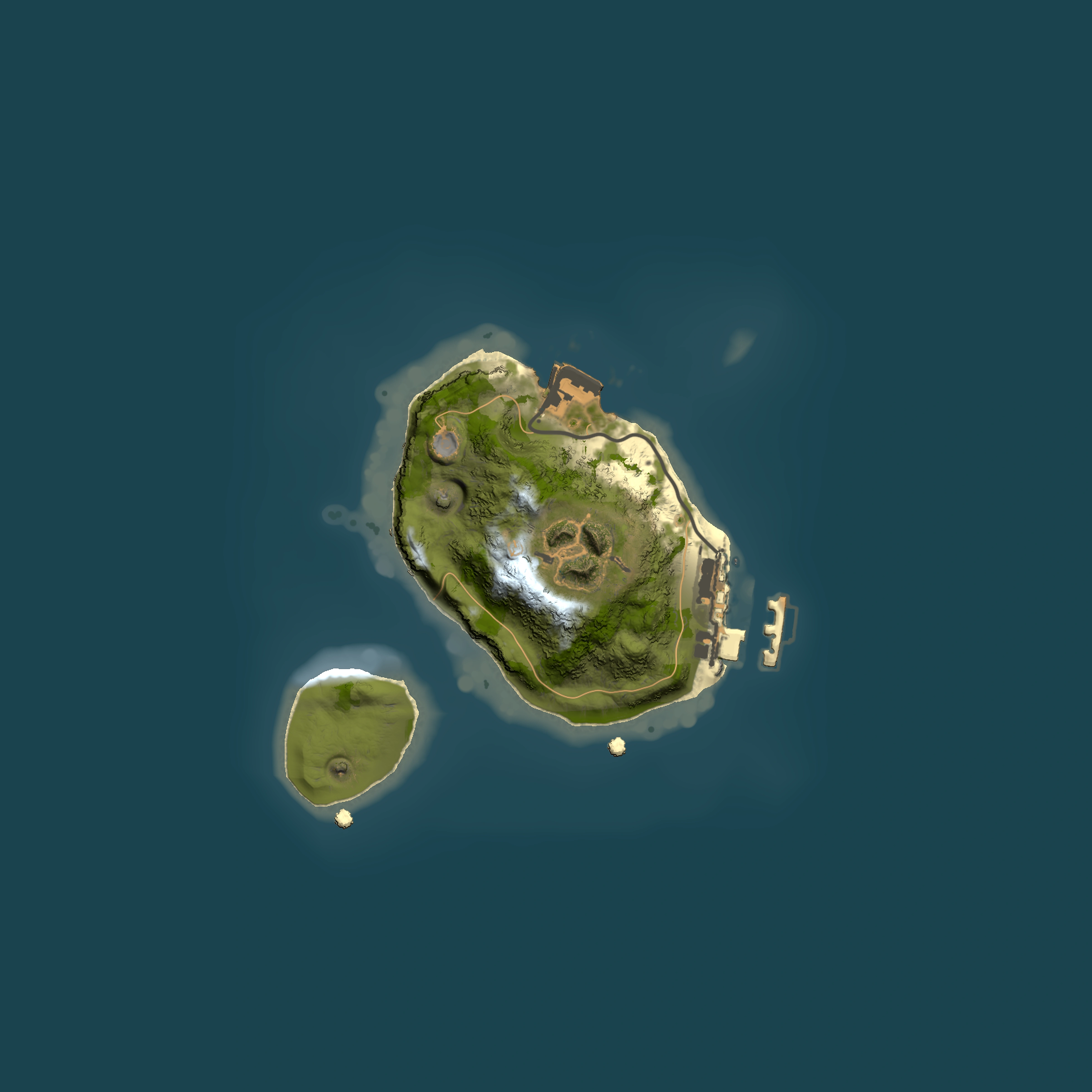Full top-down render of Rust map seed 846648331, 1500x1500m