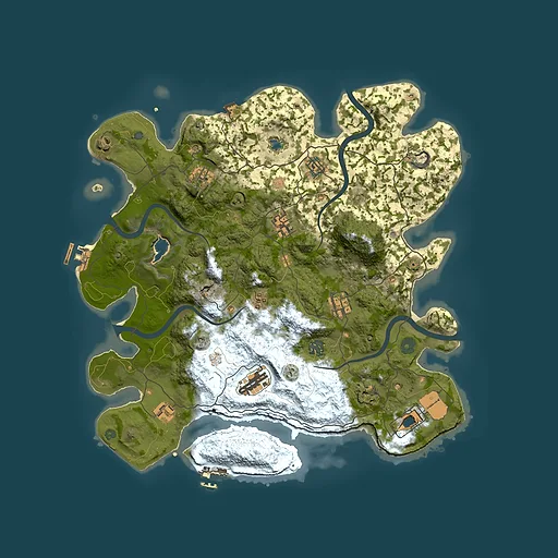 Rust map seed 543383103, 4000x4000m top-down preview