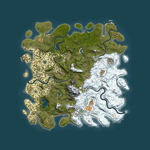 Rust map seed 1793425642, 5000x5000m top-down preview