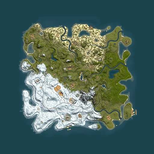 Rust map seed 1190871289, 5000x5000m top-down preview
