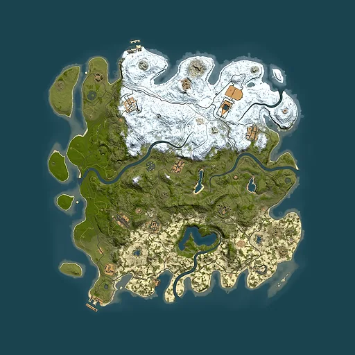 Rust map seed 965709062, 4500x4500m top-down preview