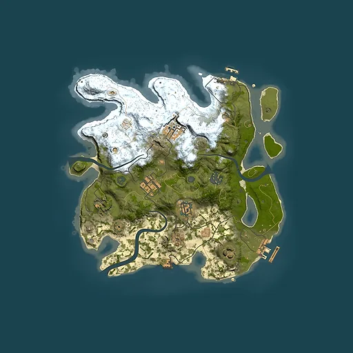 Rust map seed 63367206, 3000x3000m top-down preview