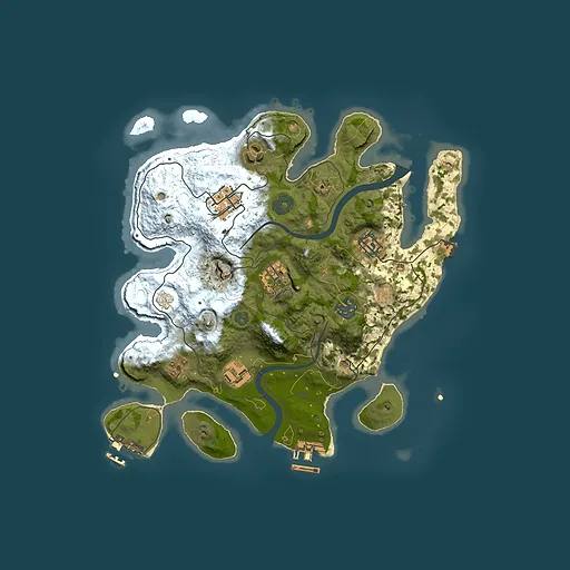 Rust map seed 819224526, 3000x3000m top-down preview