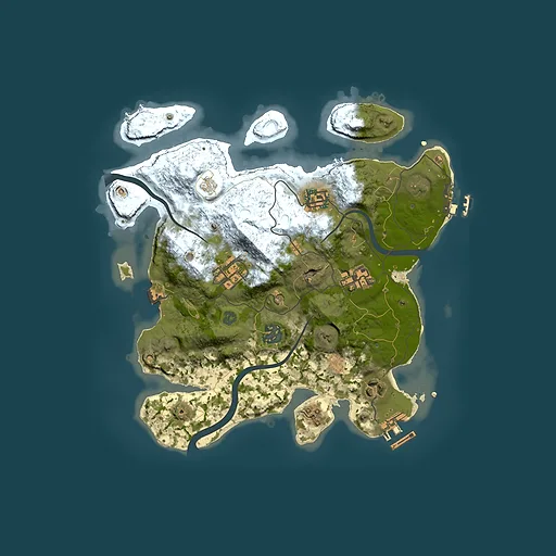 Rust map seed 462383163, 3000x3000m top-down preview