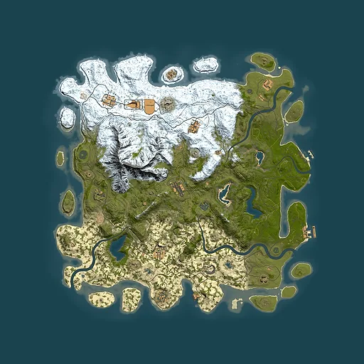 Rust map seed 2145196956, 5000x5000m top-down preview
