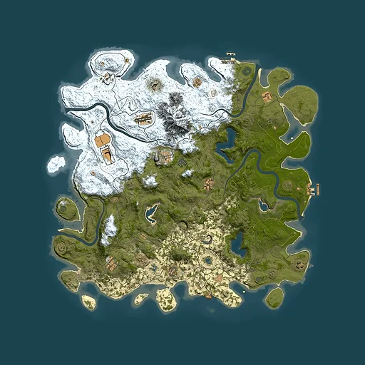 Rust map seed 459174916, 5000x5000m top-down preview