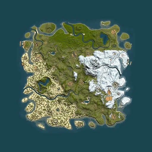 Rust map seed 1276584005, 5000x5000m top-down preview