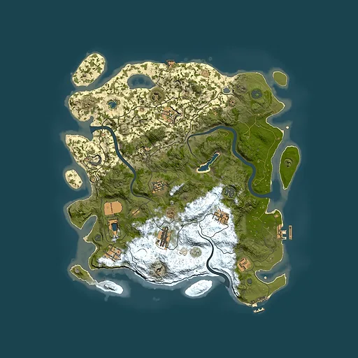 Rust map seed 317322477, 4000x4000m top-down preview