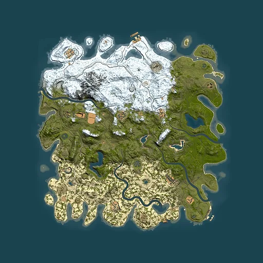 Rust map seed 695208022, 5000x5000m top-down preview
