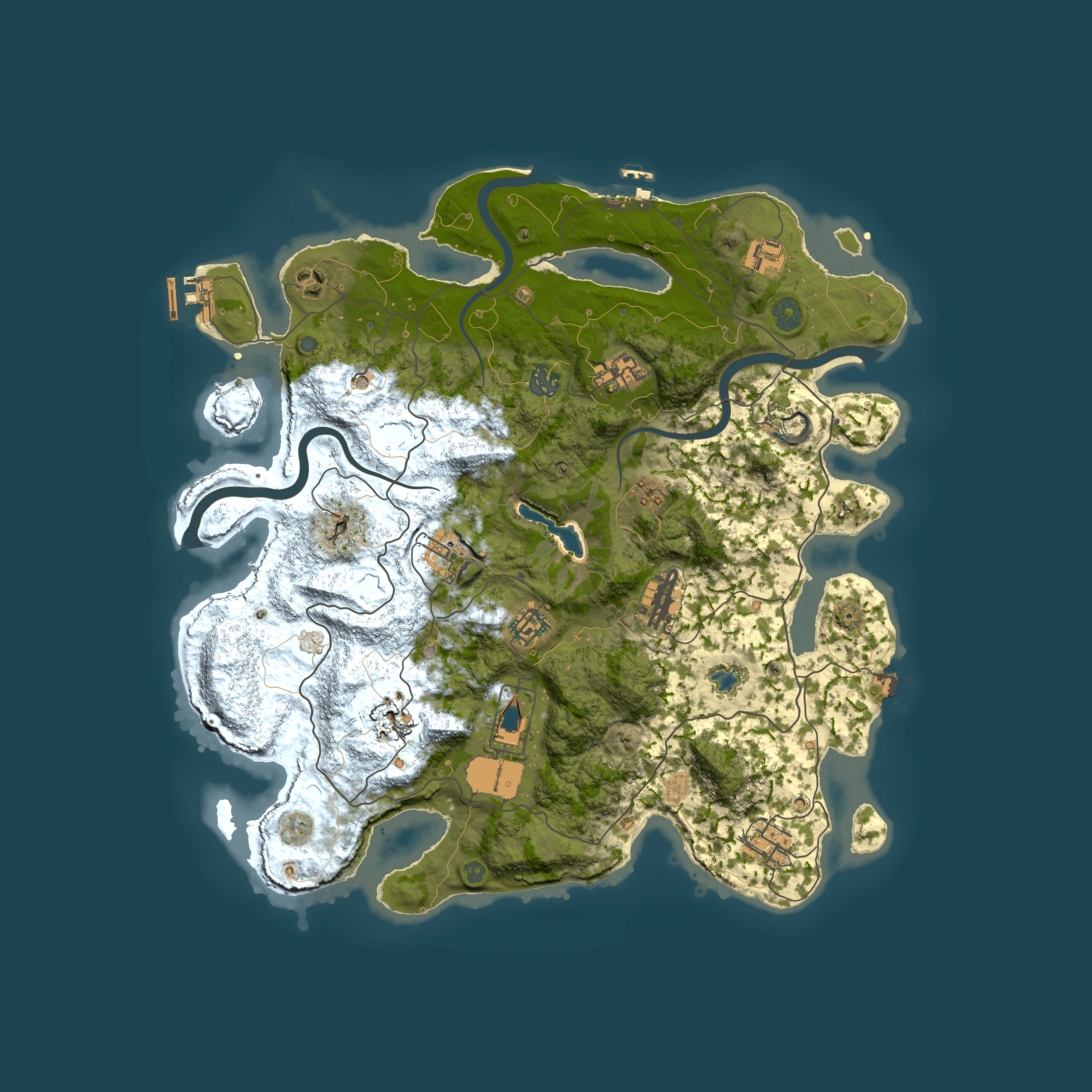 Full top-down render of Rust map seed 1175264746, 4000x4000m