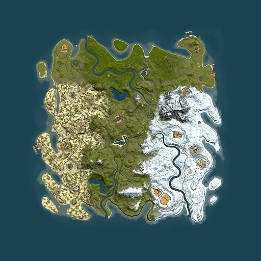 Rust map seed 441182294, 5000x5000m top-down preview