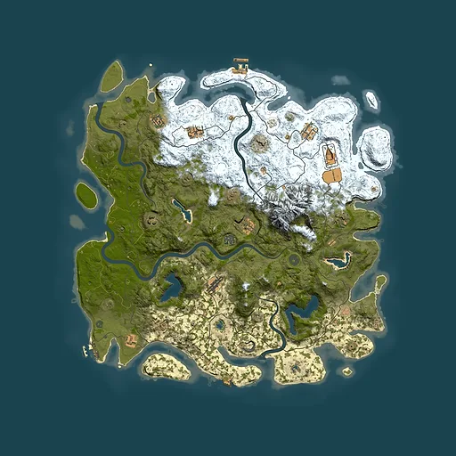 Rust map seed 230318399, 5000x5000m top-down preview
