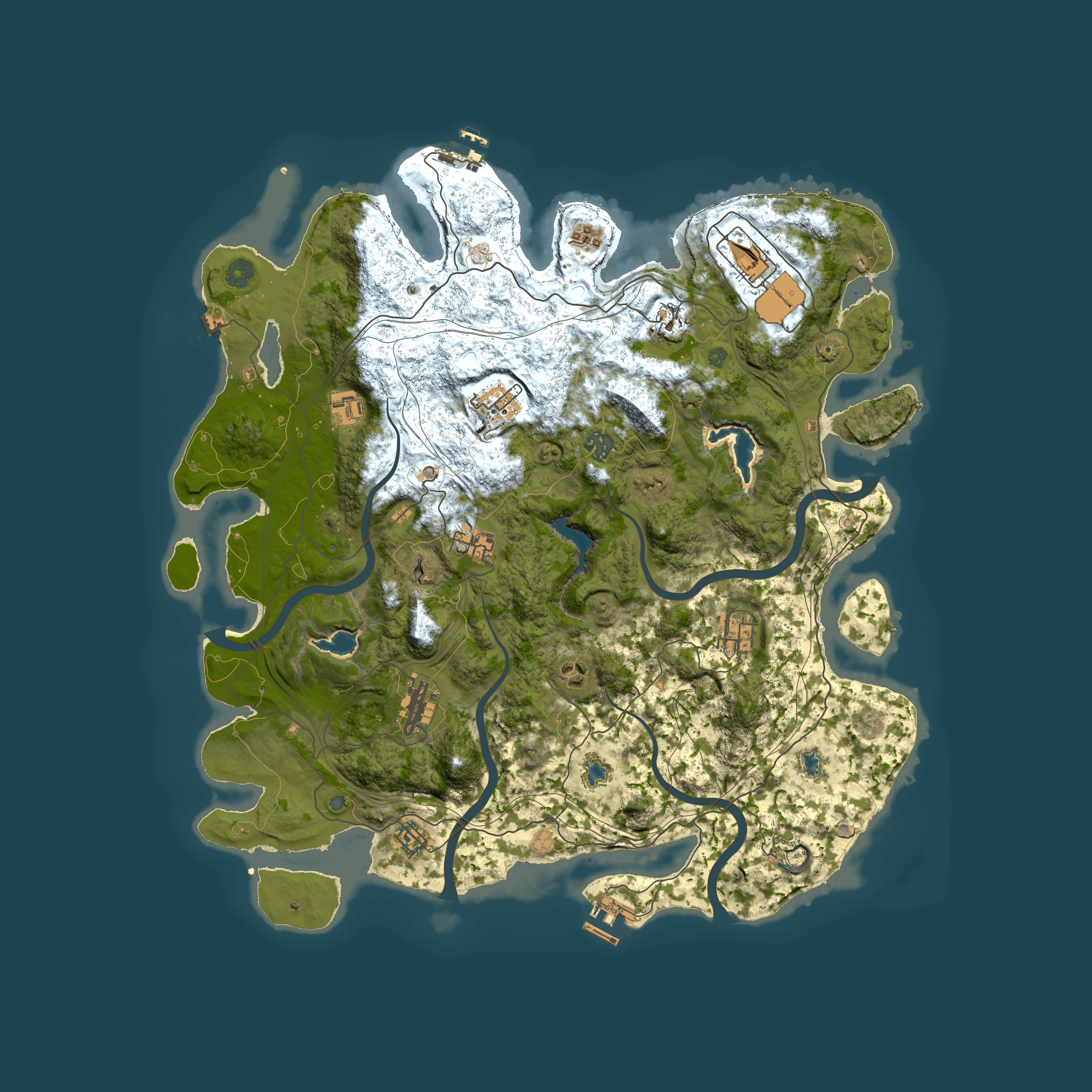Full top-down render of Rust map seed 403228380, 4500x4500m