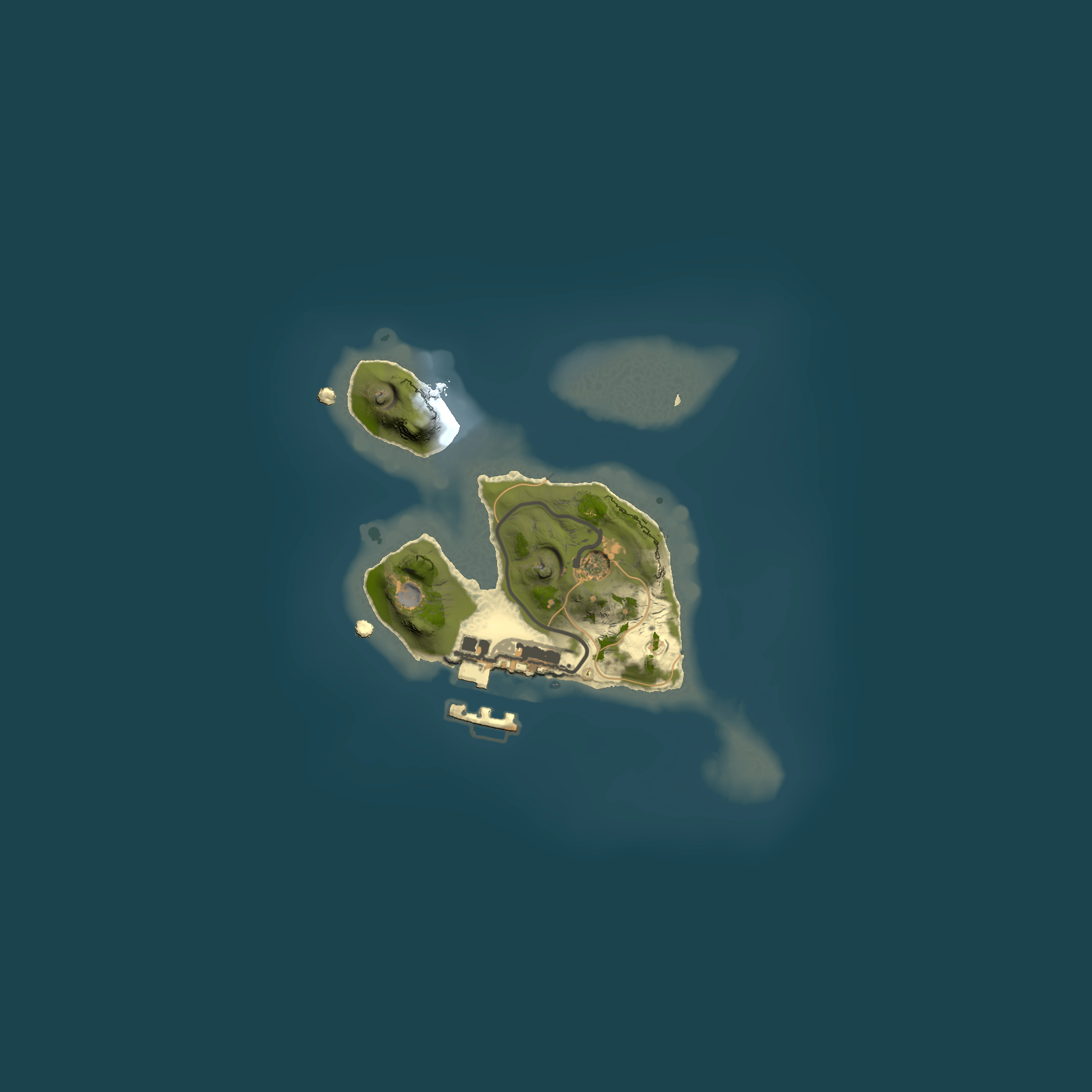 Full top-down render of Rust map seed 1054787018, 1500x1500m