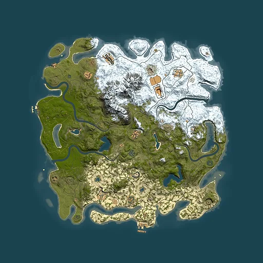 Rust map seed 1160717378, 5000x5000m top-down preview