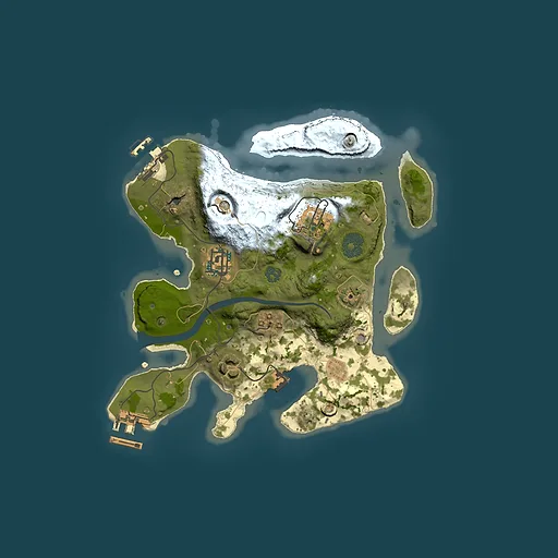 Rust map seed 1033851381, 2500x2500m top-down preview