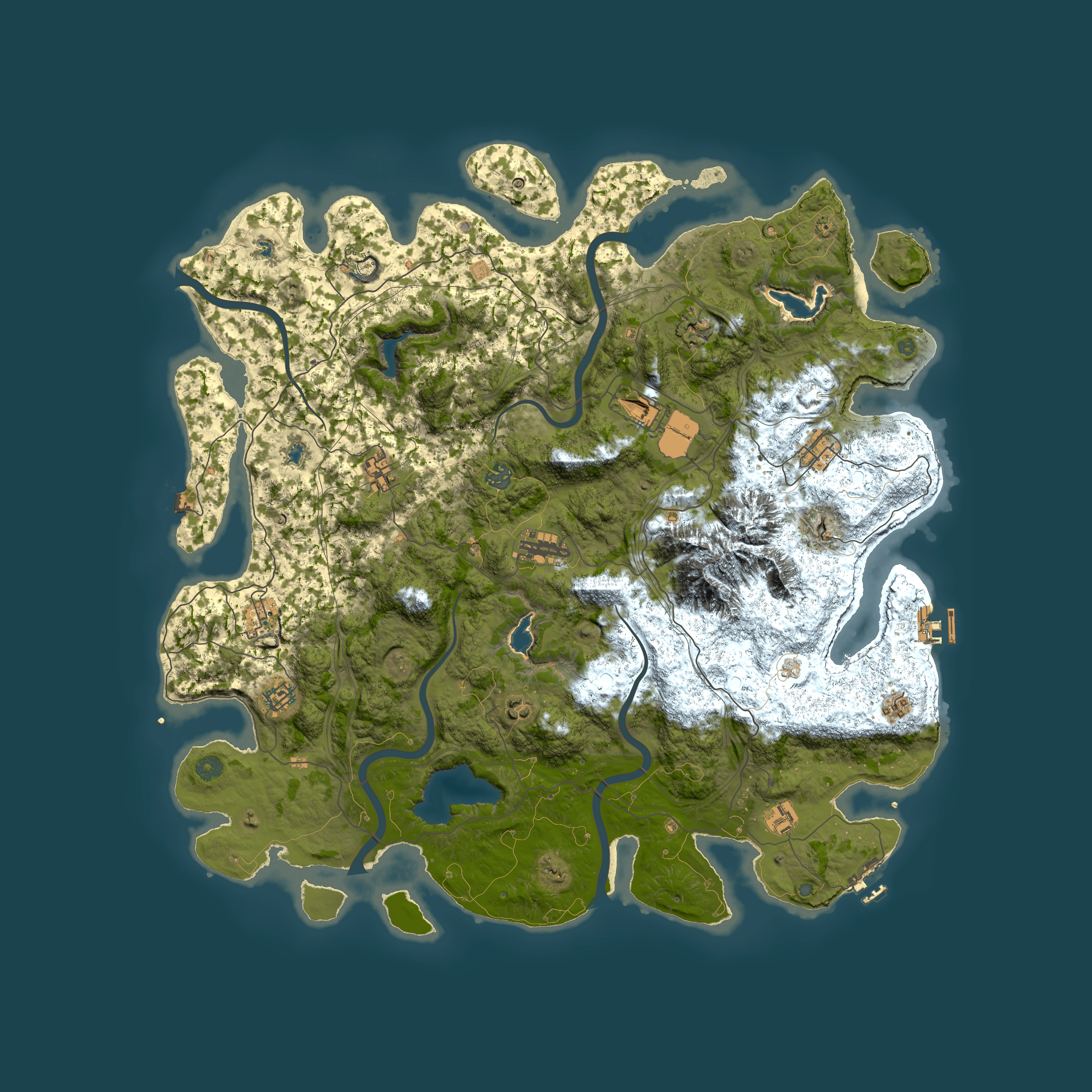 Full top-down render of Rust map seed 277688168, 5000x5000m