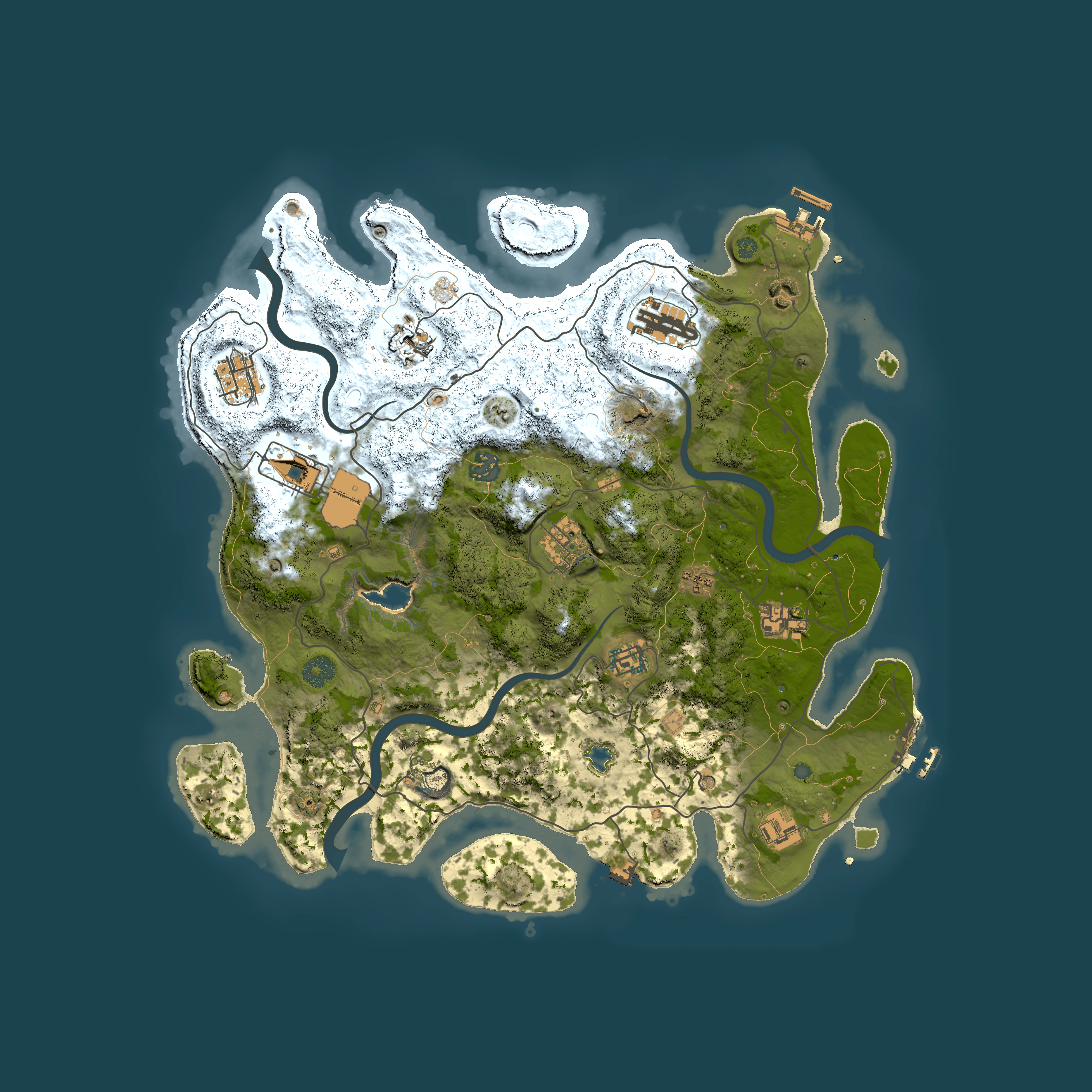 Full top-down render of Rust map seed 1679952987, 4000x4000m