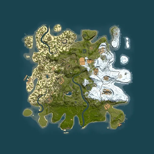 Rust map seed 1291524632, 4000x4000m top-down preview