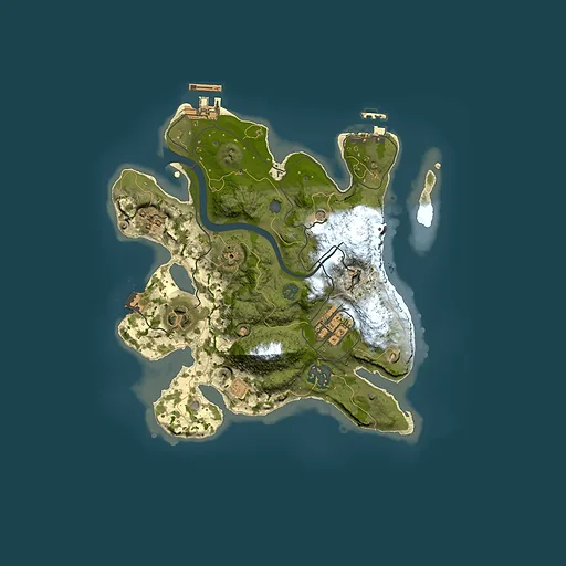 Rust map seed 495480697, 2500x2500m top-down preview